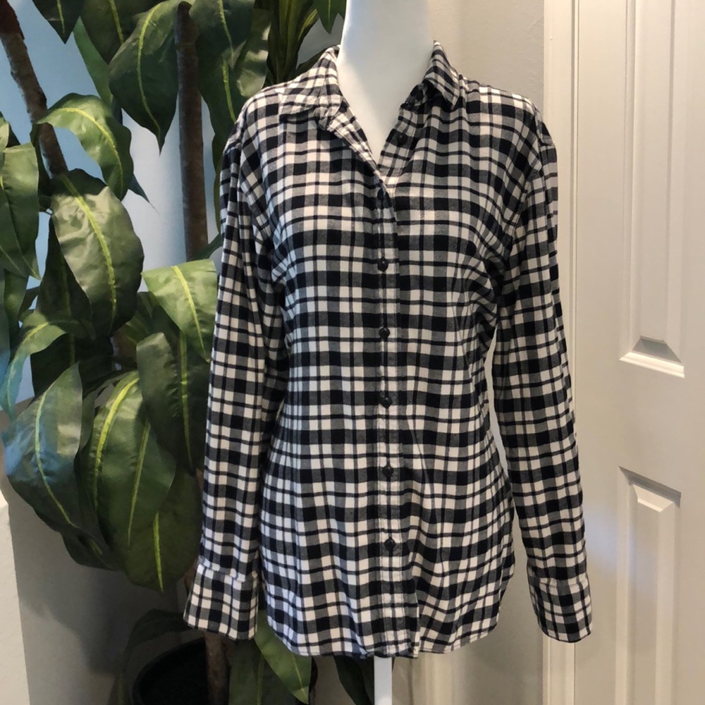 Madewell Black and White Flannel